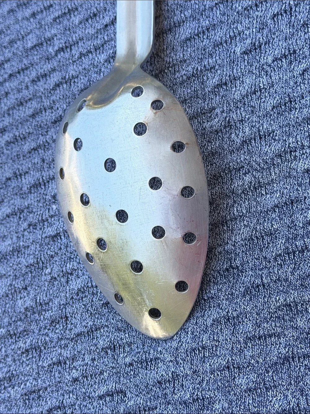 Vintage NASH 15” Stainless Steel Perforated Skimmer Spoon – Made in USA